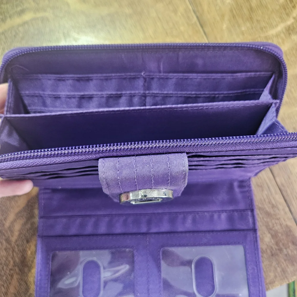 Vera Bradley Purple Quilted Wallet